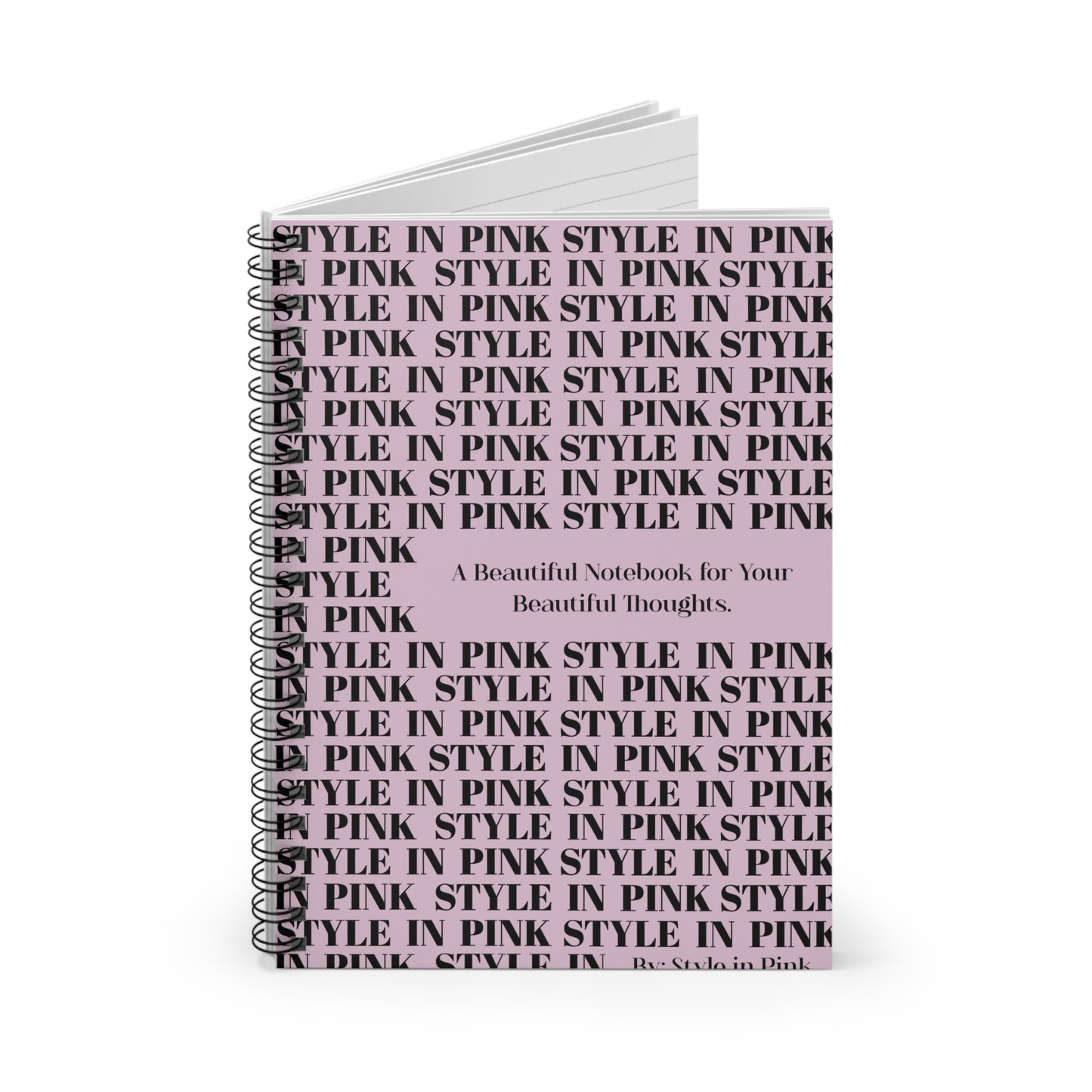 Pink Ruled Line Notebook - Journal, To-Do List, Safe Place to Write - Perfect Gift for Her