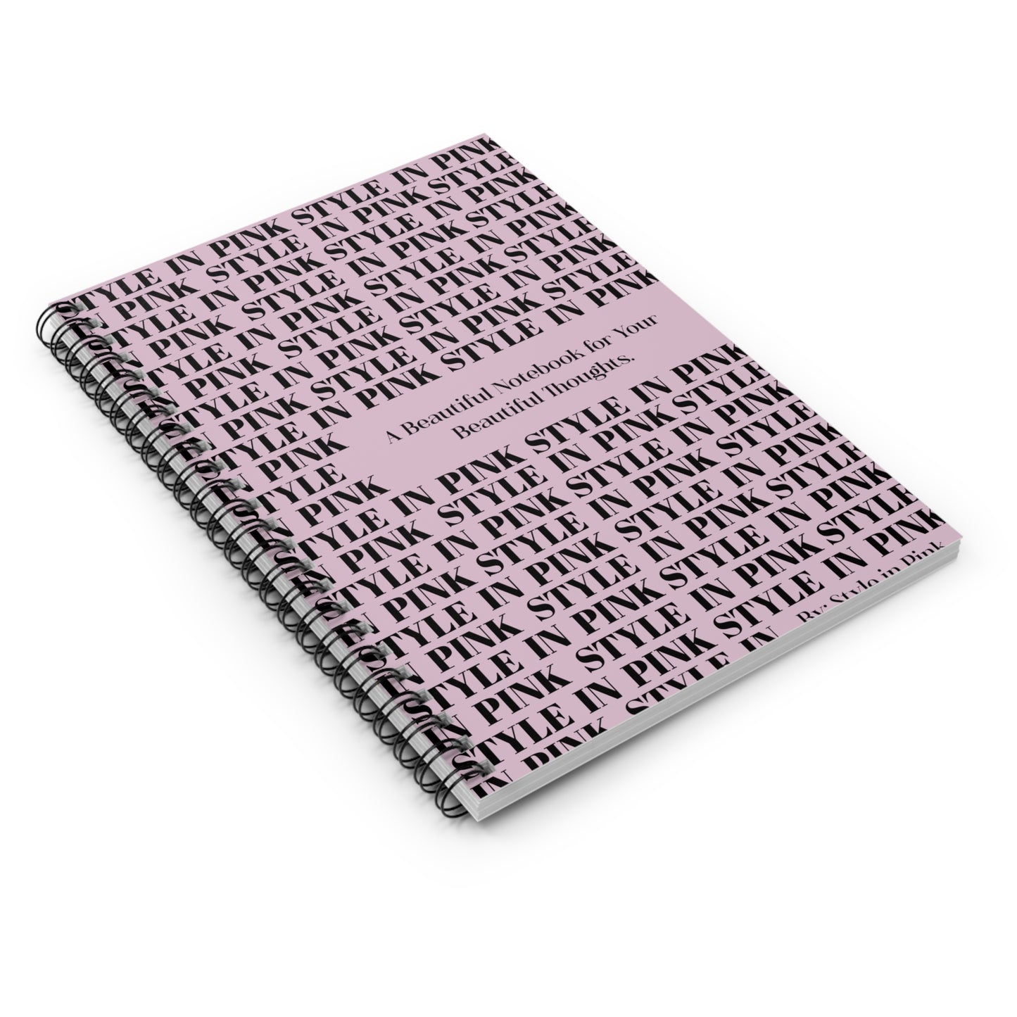 Pink Ruled Line Notebook - Journal, To-Do List, Safe Place to Write - Perfect Gift for Her