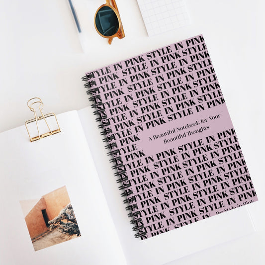 Pink Ruled Line Notebook - Journal, To-Do List, Safe Place to Write - Perfect Gift for Her